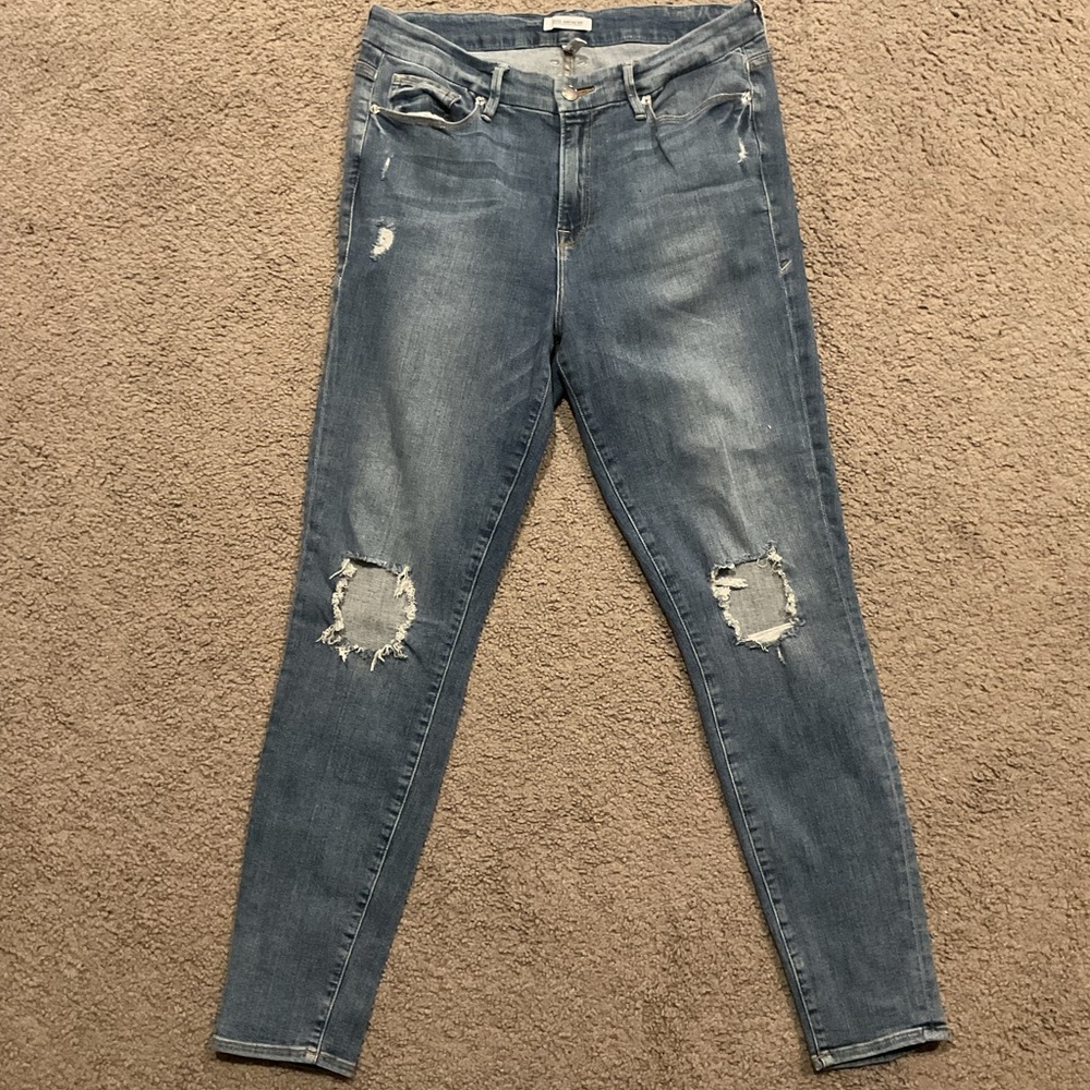 Good American Good Legs Skinny Jeans Distressed Pants Casual sz 12/31